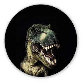 Коврик для мышки круглый с принтом Динозавр T-Rex в Белгороде, резина и полиэстер | круглая форма, изображение наносится на всю лицевую часть | dino | dinosauria | t rex | ti rex | дино | динозавр | парк юрского | т рекс | ти рекс | чудовище | юрский период | ящер | ящерица