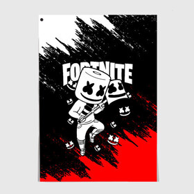 Постер с принтом FORTNITE x MARSHMELLO в Белгороде, 100% бумага
 | бумага, плотность 150 мг. Матовая, но за счет высокого коэффициента гладкости имеет небольшой блеск и дает на свету блики, но в отличии от глянцевой бумаги не покрыта лаком | fortnite | fortnite 2 | fortnite x маршмелло | ikonik | marshmello | ninja | ninja streamer | иконик | ниндзя | пили | фортнайт | фортнайт 2 | фортнайт глава 2