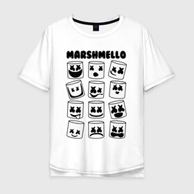 Мужская футболка хлопок Oversize с принтом FORTNITE x MARSHMELLO в Белгороде, 100% хлопок | свободный крой, круглый ворот, “спинка” длиннее передней части | deadmau5 | fortnite | fortnite 2 | fortnite x маршмелло | ikonik | marshmello | ninja | ninja streamer | raven | travis scott | ворон | иконик | ниндзя | пили | рейвен | трэвис скотт | фортнайт