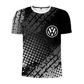 Мужская футболка 3D спортивная с принтом Volkswagen в Белгороде, 100% полиэстер с улучшенными характеристиками | приталенный силуэт, круглая горловина, широкие плечи, сужается к линии бедра | volkswagen | vw | vw значок | vw лого | vw марка | vw эмблема | wv | значок vw | значок фольксваген | лого автомобиля | лого вольцваген | логотип vw | фольксваген | фольцваген