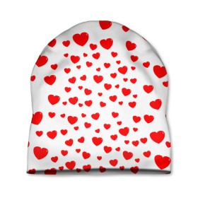 Шапка 3D с принтом Сердечки в Белгороде, 100% полиэстер | универсальный размер, печать по всей поверхности изделия | abstract | love | texture | абстракция | валентинка | влюбленным | геометрия | день святого валентина | любовь | паттерн | сердечки | текстура