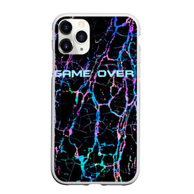 Чехол для iPhone 11 Pro Max матовый с принтом Game Over в Белгороде, Силикон |  | game | game over | абстракция | из игры | конец | конец игры | неон | текстура