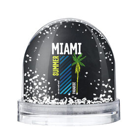 Снежный шар с принтом Summer Miami в Белгороде, Пластик | Изображение внутри шара печатается на глянцевой фотобумаге с двух сторон | paradise | summer | летняя | лето | майами | маями | пальмы | рай