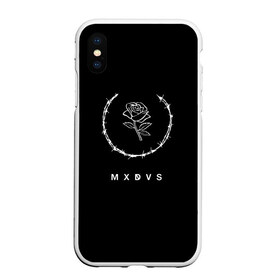 Чехол для iPhone XS Max матовый с принтом MXDVS в Белгороде, Силикон | Область печати: задняя сторона чехла, без боковых панелей | Тематика изображения на принте: +32 | 32 | logo | mxdvs | бренд | бренд mxdvs | бренловые картинки | лого | лого mxdvs | логотип | логотип mxdvs | мхдвс | прикольные картинки | роза | шипы