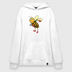Худи SuperOversize хлопок с принтом Пчела в Белгороде, 70% хлопок, 30% полиэстер, мягкий начес внутри | карман-кенгуру, эластичная резинка на манжетах и по нижней кромке, двухслойный капюшон
 | животные | картинки | крылья | лето | насекомое | прикольные | природа | пчела