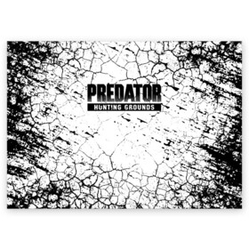 Поздравительная открытка с принтом PREDATOR: HUNTING GROUNDS. в Белгороде, 100% бумага | плотность бумаги 280 г/м2, матовая, на обратной стороне линовка и место для марки
 | 90 е | predator | predator:hunting grounds | апгрейд | взгляд | воители | добыча | клыки | монстр | монстры | предатор | пришелец | против чужого | существо | фантастика | фэнтези | хищник