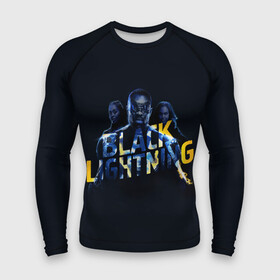 Мужской рашгард 3D с принтом Black Lightning в Белгороде,  |  | anissa pierce | black lightning | jefferson pierce | jennifer pierce | vdzabma | анисса пирс | дженнифер пирс | джефферсон пирс | черная молния