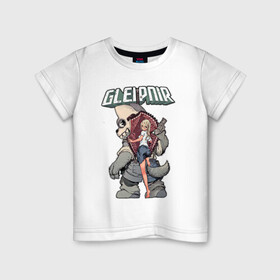 Детская футболка хлопок с принтом Глейпнир в Белгороде, 100% хлопок | круглый вырез горловины, полуприлегающий силуэт, длина до линии бедер | Тематика изображения на принте: anime | аниме | глейпнир