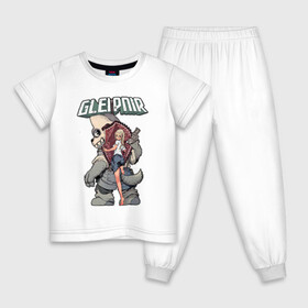 Детская пижама хлопок с принтом Глейпнир в Белгороде, 100% хлопок |  брюки и футболка прямого кроя, без карманов, на брюках мягкая резинка на поясе и по низу штанин
 | Тематика изображения на принте: anime | аниме | глейпнир