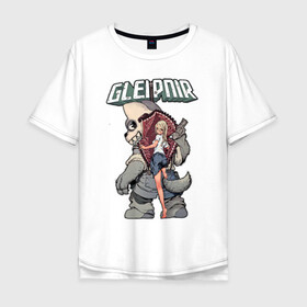 Мужская футболка хлопок Oversize с принтом Глейпнир в Белгороде, 100% хлопок | свободный крой, круглый ворот, “спинка” длиннее передней части | anime | аниме | глейпнир