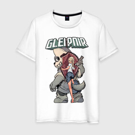 Мужская футболка хлопок с принтом Глейпнир в Белгороде, 100% хлопок | прямой крой, круглый вырез горловины, длина до линии бедер, слегка спущенное плечо. | anime | аниме | глейпнир