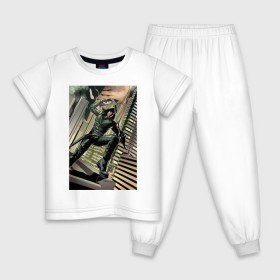 Детская пижама хлопок с принтом Green Arrow в Белгороде, 100% хлопок |  брюки и футболка прямого кроя, без карманов, на брюках мягкая резинка на поясе и по низу штанин
 | arrow | oliver queen | vdzabma | оливер куинн | стрела