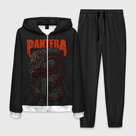 Мужской костюм 3D с принтом PANTERA в Белгороде, 100% полиэстер | Манжеты и пояс оформлены тканевой резинкой, двухслойный капюшон со шнурком для регулировки, карманы спереди | 1980 | 1990 | 80 | 80 е | 90 | metal | music | pantera | panther | retro | rock | метал | музыка | пантера | ретро | рок