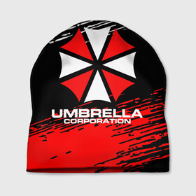 Шапка 3D с принтом Umbrella Corporation. в Белгороде, 100% полиэстер | универсальный размер, печать по всей поверхности изделия | resident evil | umbrella corporation | амбрелла | амбрелла корпорейшн | вирус | вымышленная военная и фармацевтическая корпорация | игра | умбрелла