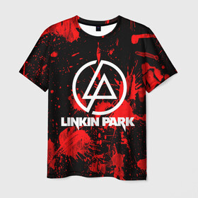 Мужская футболка 3D с принтом Linkin Park в Белгороде, 100% полиэфир | прямой крой, круглый вырез горловины, длина до линии бедер | chester bennington | linkin park | rock | группа | линкин парк | логотип | музыка | рок | рок н ролл | честер беннингтон | эмблема