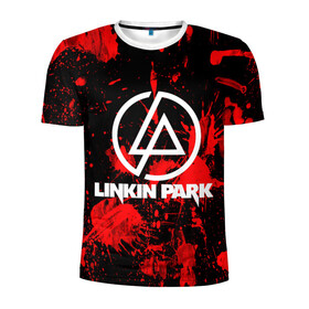 Мужская футболка 3D спортивная с принтом Linkin Park в Белгороде, 100% полиэстер с улучшенными характеристиками | приталенный силуэт, круглая горловина, широкие плечи, сужается к линии бедра | chester bennington | linkin park | rock | группа | линкин парк | логотип | музыка | рок | рок н ролл | честер беннингтон | эмблема