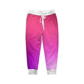 Детские брюки 3D с принтом Нежный цвет в Белгороде, 100% полиэстер | манжеты по низу, эластичный пояс регулируется шнурком, по бокам два кармана без застежек, внутренняя часть кармана из мелкой сетки | красный | нежный цвет | плавный переход | фиолетовый