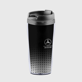Термокружка-непроливайка с принтом Mercedes-Benz в Белгороде, внутренняя часть — пищевой пластик, наружная часть — прозрачный пластик, между ними — полиграфическая вставка с рисунком | объем — 350 мл, герметичная крышка | amg | mercedes | mercedes значок | mercedes лого | mercedes марка | амг | бенц | лого автомобиля | логотип мерседес | мерин | мерс | мерседес | мерседес бенз | мерседес лого | мерседес эмблема