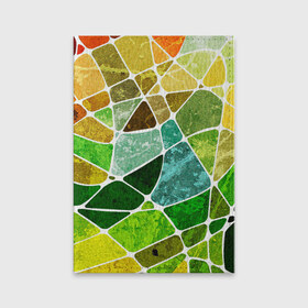 Обложка для паспорта матовая кожа с принтом Мозаика в Белгороде, натуральная матовая кожа | размер 19,3 х 13,7 см; прозрачные пластиковые крепления | Тематика изображения на принте: бирюзовый | зелёный | мозаика | синий | стекло