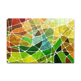 Пазл магнитный 126 элементов с принтом Мозаика в Белгороде, полимерный материал с магнитным слоем | 126 деталей, размер изделия —  180*270 мм | Тематика изображения на принте: бирюзовый | зелёный | мозаика | синий | стекло