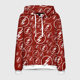 Мужская толстовка 3D с принтом The Flash Logo Pattern в Белгороде, 100% полиэстер | двухслойный капюшон со шнурком для регулировки, мягкие манжеты на рукавах и по низу толстовки, спереди карман-кенгуру с мягким внутренним слоем. | the flash | vdzabma | флэш