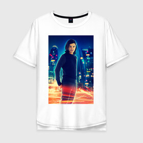 Мужская футболка хлопок Oversize с принтом Cisco Ramon в Белгороде, 100% хлопок | свободный крой, круглый ворот, “спинка” длиннее передней части | cisco ramon | the flash | vdzabma | флэш | циско рамон