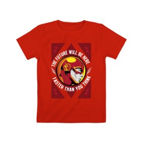 Детская футболка хлопок с принтом The Flash в Белгороде, 100% хлопок | круглый вырез горловины, полуприлегающий силуэт, длина до линии бедер | barry allen | the flash | vdzabma | барри аллен | флэш