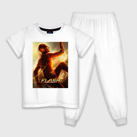 Детская пижама хлопок с принтом The Flash в Белгороде, 100% хлопок |  брюки и футболка прямого кроя, без карманов, на брюках мягкая резинка на поясе и по низу штанин
 | barry allen | the flash | vdzabma | барри аллен | флэш