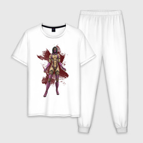 Мужская пижама хлопок с принтом Mileena в Белгороде, 100% хлопок | брюки и футболка прямого кроя, без карманов, на брюках мягкая резинка на поясе и по низу штанин
 | 