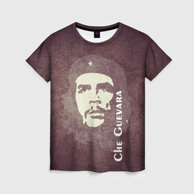 Женская футболка 3D с принтом Че Гевара в Белгороде, 100% полиэфир ( синтетическое хлопкоподобное полотно) | прямой крой, круглый вырез горловины, длина до линии бедер | che guevara | исторические личности | революция | че гевара