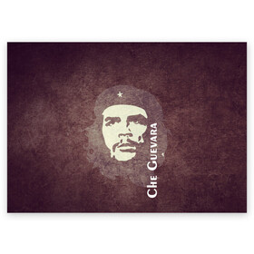 Поздравительная открытка с принтом Че Гевара в Белгороде, 100% бумага | плотность бумаги 280 г/м2, матовая, на обратной стороне линовка и место для марки
 | che guevara | исторические личности | революция | че гевара