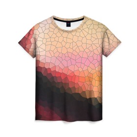 Женская футболка 3D с принтом Пикси кожа в Белгороде, 100% полиэфир ( синтетическое хлопкоподобное полотно) | прямой крой, круглый вырез горловины, длина до линии бедер | абстракция | волны | геометрия | градиент | графен | графика | карбон | квадрат | кожа | коллаж | кубизм | линия | мозаика | палитра | пиксели | пикси | поп | радуга | радужная | сетка | сеть | соты