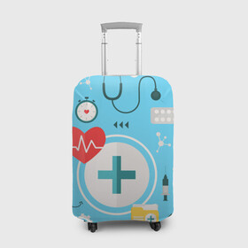 Чехол для чемодана 3D с принтом Лучший доктор в Белгороде, 86% полиэфир, 14% спандекс | двустороннее нанесение принта, прорези для ручек и колес | doctor | medic | врач | врачи | доктор | мед брат | мед сестра | медик | профессия | суперврач | терапевт