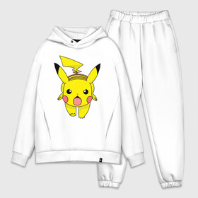 Мужской костюм хлопок OVERSIZE с принтом ПикачуПикачу в Белгороде,  |  | pikachu | pokemon | аниме | зверек | мультик | мультфильм | пика | пикачу | покемон | покемоны