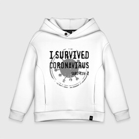 Детское худи Oversize хлопок с принтом I SURVIVED CORONAVIRUS в Белгороде, френч-терри — 70% хлопок, 30% полиэстер. Мягкий теплый начес внутри —100% хлопок | боковые карманы, эластичные манжеты и нижняя кромка, капюшон на магнитной кнопке | coronavirus | covid | covid 19 | covid19 | epidemic | ncov | pandemic | quarantine | survived | вирус | карантин | корона | коронавирус | пандемия | пережил | пережила | пересидел | пересидела | эпидемия