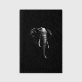 Обложка для паспорта матовая кожа с принтом Слон в Белгороде, натуральная матовая кожа | размер 19,3 х 13,7 см; прозрачные пластиковые крепления | Тематика изображения на принте: арт | животные | звери | слон | слоны