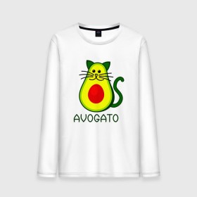 Мужской лонгслив хлопок с принтом Avokado в Белгороде, 100% хлопок |  | animal | art | avogato | avokado | cat | meme | авокадо | арт | голова | животное | животные | кот | кот мем | кошка | мем | персонаж | стикер | фрукт
