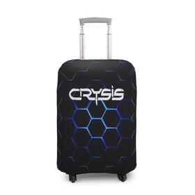 Чехол для чемодана 3D с принтом CRYSIS в Белгороде, 86% полиэфир, 14% спандекс | двустороннее нанесение принта, прорези для ручек и колес | action | crysis | cryteck | броня | кризис | шутер