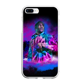 Чехол для iPhone 7Plus/8 Plus матовый с принтом TRAVIS SCOTT в Белгороде, Силикон | Область печати: задняя сторона чехла, без боковых панелей | Тематика изображения на принте: america | astroworld | cactus jack | rap | travis scott | usa | wish you were here | америка | зарубежный реп | кактус джек | реп | сша | трэвис скотт