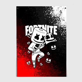 Постер с принтом FORTNITE x MARSHMELLO в Белгороде, 100% бумага
 | бумага, плотность 150 мг. Матовая, но за счет высокого коэффициента гладкости имеет небольшой блеск и дает на свету блики, но в отличии от глянцевой бумаги не покрыта лаком | fortnite | fortnite 2 | fortnite x маршмелло | ikonik | marshmello | ninja | ninja streamer | иконик | ниндзя | пили | фортнайт | фортнайт 2 | фортнайт глава 2