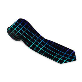 Галстук 3D с принтом Neon cell в Белгороде, 100% полиэстер | Длина 148 см; Плотность 150-180 г/м2 | геометрия | градиент | квадраты | клетка | клетчатый | линии | неоновый | полосы | популярный | разноцветный | решетка | сетка | текстура | фиолетовый | шотландка | яркий
