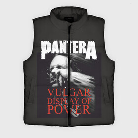 Мужской жилет утепленный 3D с принтом PANTERA VULGAR OF POWER в Белгороде,  |  | pantera vulgar display of power | rock | вульгарный альбом | музыка | пантера | рок группа