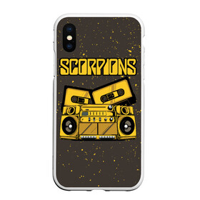 Чехол для iPhone XS Max матовый с принтом Scorpions в Белгороде, Силикон | Область печати: задняя сторона чехла, без боковых панелей | Тематика изображения на принте: klaus meine | live in munich | return to forever | rock music | scorpions | you like | клаус майне | маттиас ябс | рудольф шенкер | скорпионз