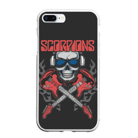 Чехол для iPhone 7Plus/8 Plus матовый с принтом Scorpions в Белгороде, Силикон | Область печати: задняя сторона чехла, без боковых панелей | klaus meine | live in munich | return to forever | rock music | scorpions | you like | клаус майне | маттиас ябс | рудольф шенкер | скорпионз