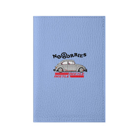 Обложка для паспорта матовая кожа с принтом Volkswagen Beetle в Белгороде, натуральная матовая кожа | размер 19,3 х 13,7 см; прозрачные пластиковые крепления | volkswagen beetle | авто | битл | гонки | жук | машина | фольц | фольцваген