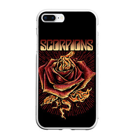 Чехол для iPhone 7Plus/8 Plus матовый с принтом Scorpions в Белгороде, Силикон | Область печати: задняя сторона чехла, без боковых панелей | klaus meine | live in munich | return to forever | rock music | scorpions | you like | клаус майне | маттиас ябс | рудольф шенкер | скорпионз