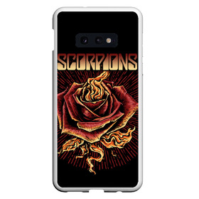 Чехол для Samsung S10E с принтом Scorpions в Белгороде, Силикон | Область печати: задняя сторона чехла, без боковых панелей | klaus meine | live in munich | return to forever | rock music | scorpions | you like | клаус майне | маттиас ябс | рудольф шенкер | скорпионз