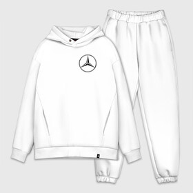 Мужской костюм хлопок OVERSIZE с принтом Mercedes logo в Белгороде,  |  | benz | logo | mercedes | mercedes benz