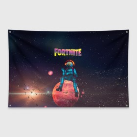 Флаг-баннер с принтом Astronomical Fortnite в Белгороде, 100% полиэстер | размер 67 х 109 см, плотность ткани — 95 г/м2; по краям флага есть четыре люверса для крепления | Тематика изображения на принте: 