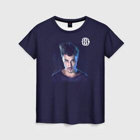 Женская футболка 3D с принтом Дима Билан в Белгороде, 100% полиэфир ( синтетическое хлопкоподобное полотно) | прямой крой, круглый вырез горловины, длина до линии бедер | актер | билан | дима | певец